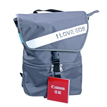佳能(canon)EOS相机包 原装双肩摄影背包 灰色