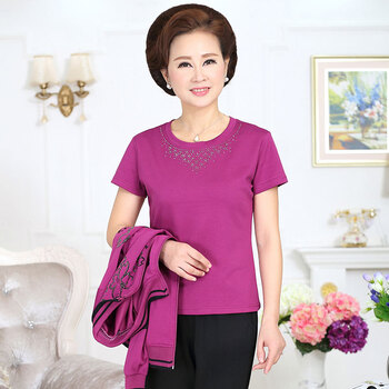 伊迈斯特2016春秋印花运动服套装女韩版中年