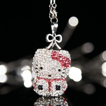 乐漫仕汽车挂件镶钻水晶女士车内饰品车载保平