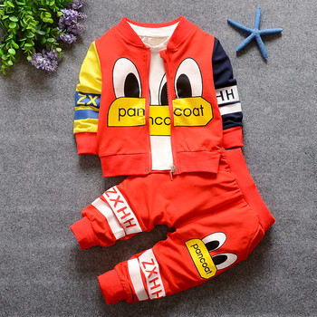 桃果儿0-1-2-3岁男宝宝套装春秋小童衣服男童