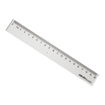 18/20/30cm透明尺子学生用文具波浪尺刻度尺折叠格尺aa 直线款-20cm