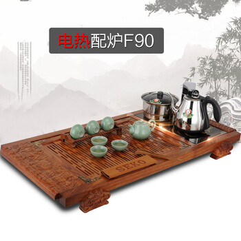 
                                        新功（SEKO） 新功茶具套装整套 紫砂功夫茶具套装电热茶炉 实木茶盘茶具花梨木F58 配F90 送汝窑茶具                