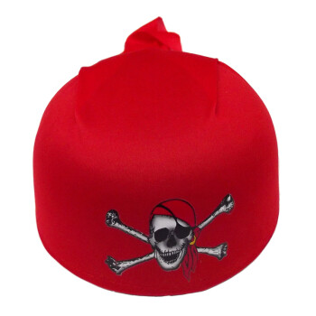 欢乐派对 六一儿童节万圣节圣诞节元旦表演道具海盗帽子海盗水手帽子表演小喽罗海盗帽子五种图案可选 红色海盗