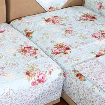 梦蔻（ARTDECO） 布艺防滑沙发靠背巾 荷塘月色 70*70cm 单条装 可做扶手两用