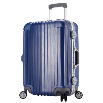 博兿（BOYI）拉杆箱24英寸 ABS+PC 万向轮铝框旅行箱 男女 行李托运箱 BY15014藏青拉丝