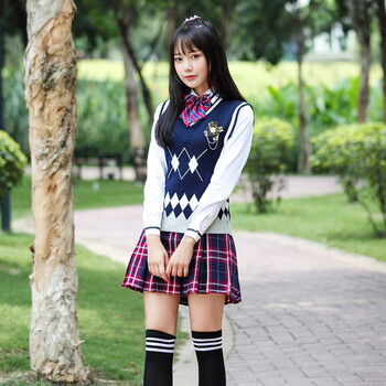 跑男同款衣服小初中高中学生装校园风女装校服套装学院风韩国 款式