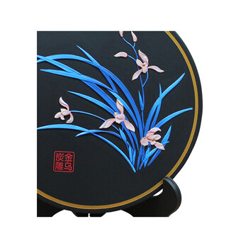 金乌炭雕 君子兰 送教师礼物 工艺品送老师实用创意礼物师恩摆件 蓝色D196