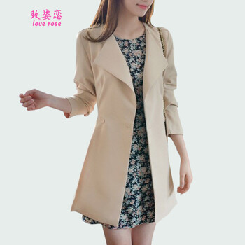 玫姿恋2014<em>秋冬</em>新款女士<em>风衣外套</em> <em>秋冬</em>款韩版