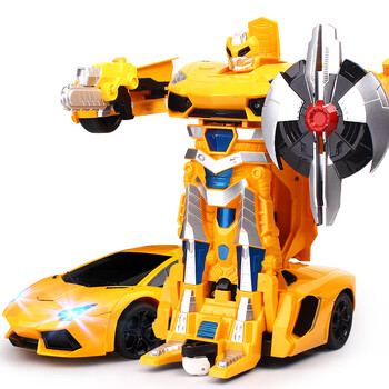 美致 遥控车 变形玩具金刚智能机器人一键变形