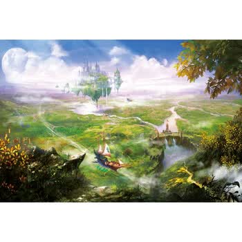 拼图1000片木质e0积木卡通动漫儿童玩具风景减压定制礼物 天空之城