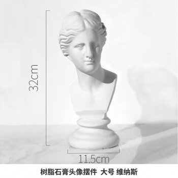 范儿简欧复古迷你素描小头像摆件立体树脂石膏像小摆件 (大号)维纳斯