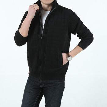 <em>吉普</em>达jeepfalow男装<em>针织</em>衫<em>秋冬装</em>男士立领开