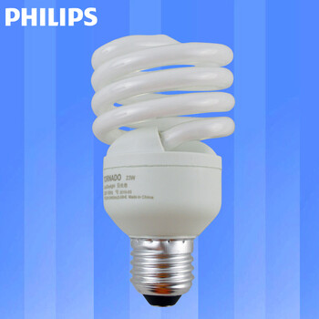 飞利浦PHILIPS  节能灯泡 螺旋型 三基色 E27大螺口 23w 日光色(白光)
