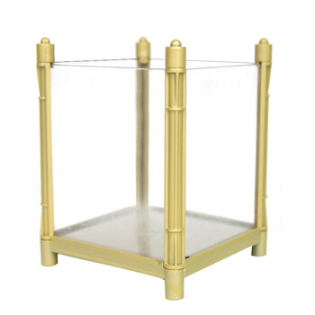 疯狂水草 泰国斗鱼鱼缸 金色斗鱼缸(送镜子+彩