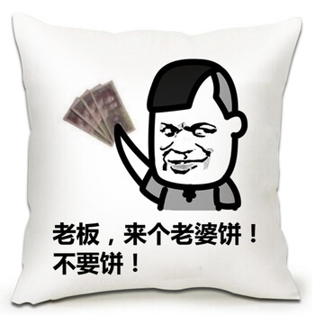暴走漫画网络表情包滑稽恶搞抱枕老司机一脸懵逼斜眼笑 靠枕靠垫 50