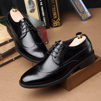 古仕卡特商务正装皮鞋男士英伦尖头欧版皮鞋潮