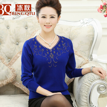 冰秋2014中年女装秋装上衣气质<em>妈妈装毛衣</em>中