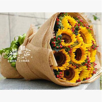 挚爱此生 同城向日葵花束鲜花速递青岛长沙吉