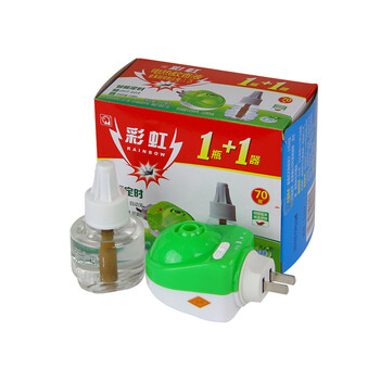 彩虹电热蚊香液 无味液体蚊香1瓶70夜+1只可