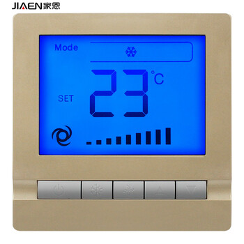 家用中央空调温控器 商场调温度开关 盘管风机水冷式液晶显示空调开关