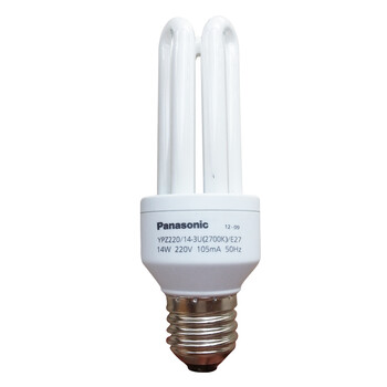 松下（Panasonic）3U型节能灯14W E27灯头 暖光/白炽灯色