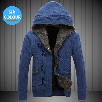 莱派蒂 2014秋冬季<em>男青少年开衫</em>纽扣中学生厚