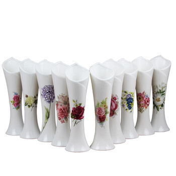 
                                                            LICHEN 景德镇陶瓷器新房客厅装饰 工艺品 摆件 摆设 小花插 单个小花插(随机发货)   5x18.5厘米                