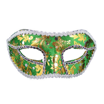 
                                        仕彩 万圣节面具 舞会面具 派对面具 半脸面具 精美平头包布面具 面具半脸 男 白色                