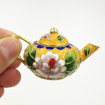红林海 景泰蓝摆件 北京景泰蓝小茶壶珐琅工艺品 中国特色礼品送老外