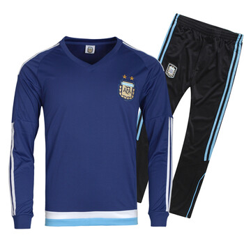 15-16新款长袖阿根廷足球服套装男款10号梅西