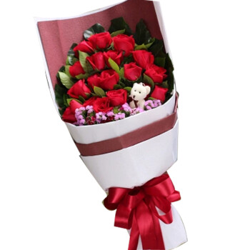 19朵红玫瑰花束大庆哈尔滨鲜花速递同城送花