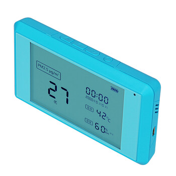 清立德 家用空气质量检测仪PM2.5 空气质量测试仪温湿度计 蓝色