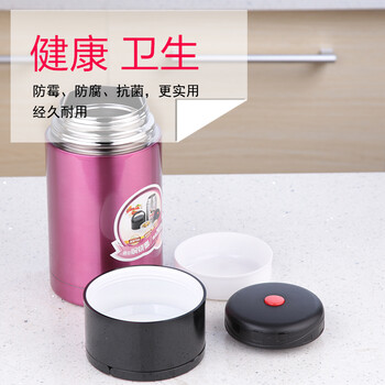 尚合 304不锈钢真空焖烧壶 保温饭盒保温桶粥桶焖烧杯闷烧壶提锅 1000ml 本色