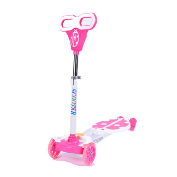 轮滑滑板儿童音乐闪光七星瓢虫可升降四轮蛙式