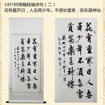 名家书法字画真迹手写书法作品定制办公室客厅毛笔字装饰挂轴画 120*