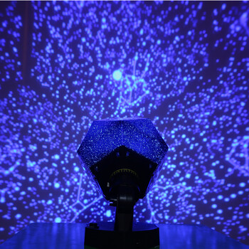 
                                        JU BAI YI 聚百易 大人科学四季星空投影灯小夜灯星空机の的投影仪 投影灯星空灯 四代LED灯黄光(星座+电源)                