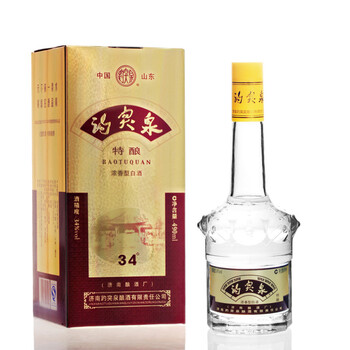 趵突泉白酒浓香34度 山东特产 单瓶装【图片 价格 品牌 报价】-京东