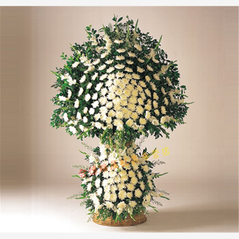 丧事花篮花圈白事用花葬礼鲜花哀悼花蓝香港澳