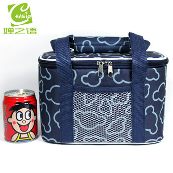 婵之语冰包/品质保证/冰袋/保温包/便当包/母乳保鲜包/保温 深蓝色(配送冰袋2个) 4.5L