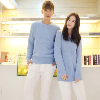 古仕卡特 2014<em>秋冬</em> 新款圆领<em>套头毛衣女</em>韩版情