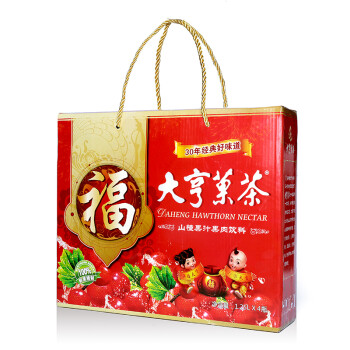 大亨 DAHENG 大亨果茶 山楂果汁果肉饮料1.25L*4瓶整箱装 （新老包装随机发）