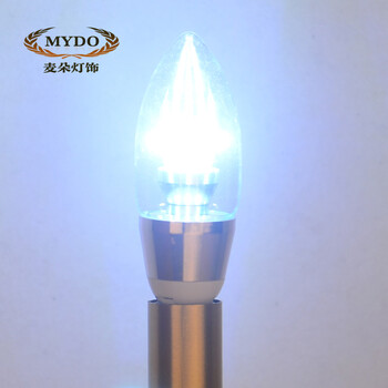 麦朵E14/E27LED球泡尖泡3/5W黄光白光超亮暖白光灯具光源 白光 E14/3W灯泡