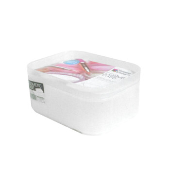 简家 加厚塑料桌面有盖化妆品收纳盒自由组合整理储物盒 K2297 白色小号9920