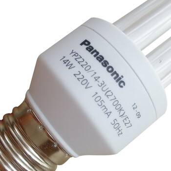 松下（Panasonic）3U型节能灯14W E27灯头 暖光/白炽灯色