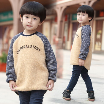 2岁宝宝加绒卫衣1岁男童冬装上衣3岁儿童加厚