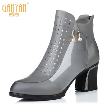 感言-2016春夏季新款镂空靴子女单靴欧美潮流