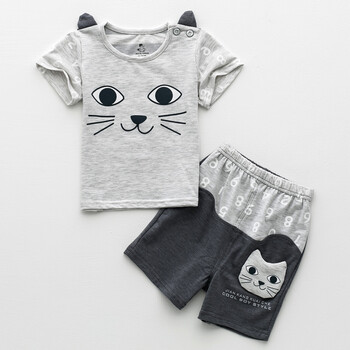 0-1岁宝宝夏季装套装 婴儿衣服男女童装短袖T