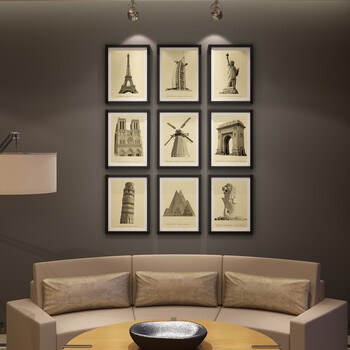 BAIMUMEI佰慕美实木照片墙 创意公司文化墙相