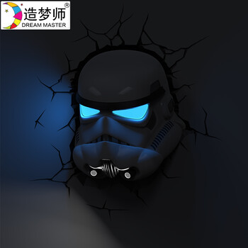 造梦师星球大战暴风骑兵StromTrooper 面具3D装饰灯壁灯创意个性