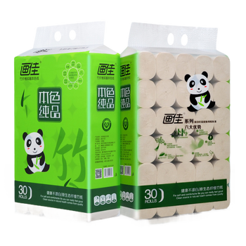 卫生纸 画佳(HUAJIA) 3提/90卷 竹浆卷纸5层30卷5斤加厚厕纸巾卫生纸家用环保健康C012